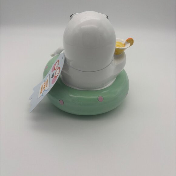 Here For Spooky Summer Ghost on Pool Float Martini Decor 5"x5" SUMMERWEEN NEW - Picture 2 of 6